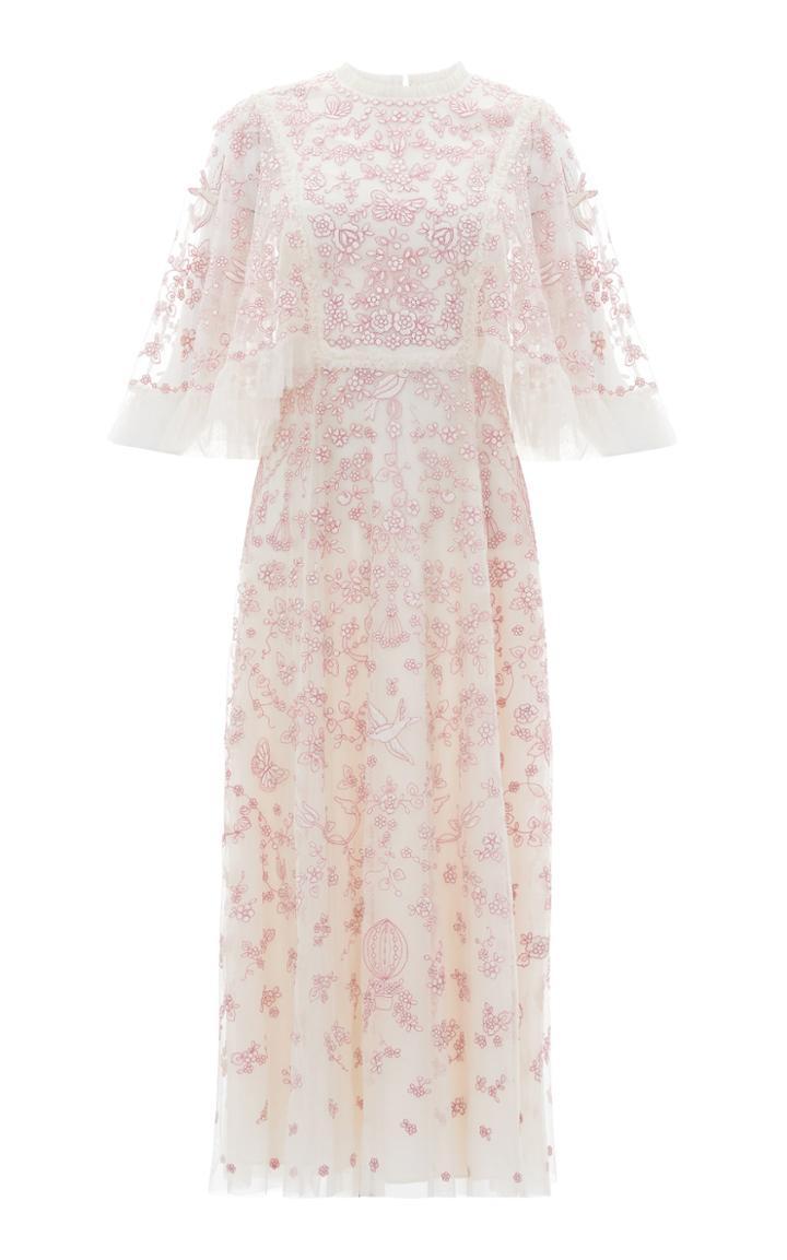 Moda Operandi Needle & Thread Esmerelda Embroidered Tulle Dress