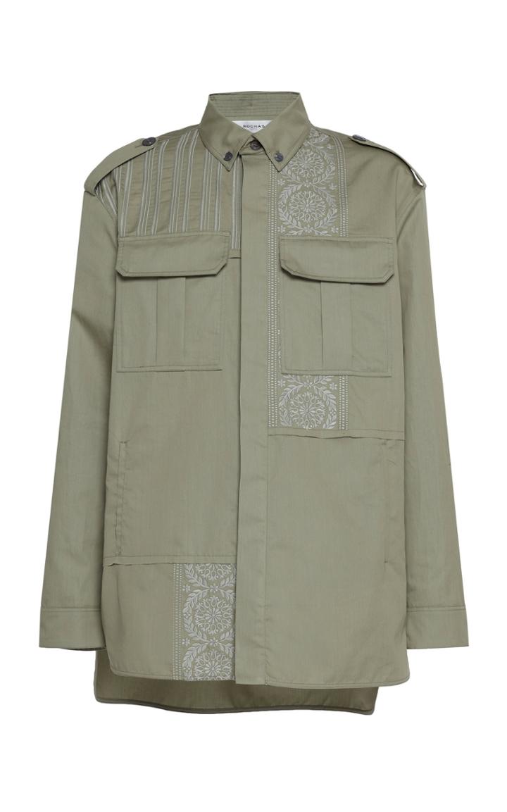 Rochas Embroidered Button Up Shirt