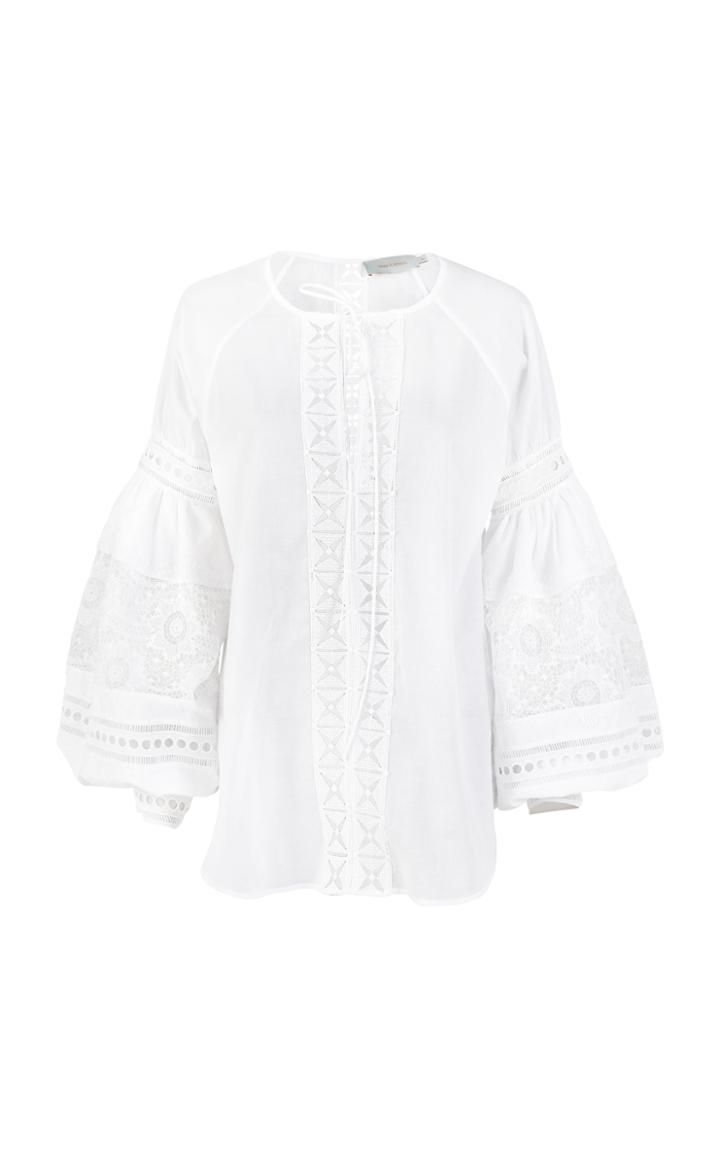 Moda Operandi Silvia Tcherassi Bethesda Embroidered Cotton Top