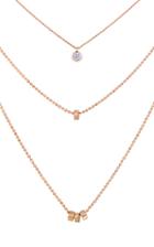 Ginette Ny Multi Lonely 18k Rose Gold Diamond Necklace