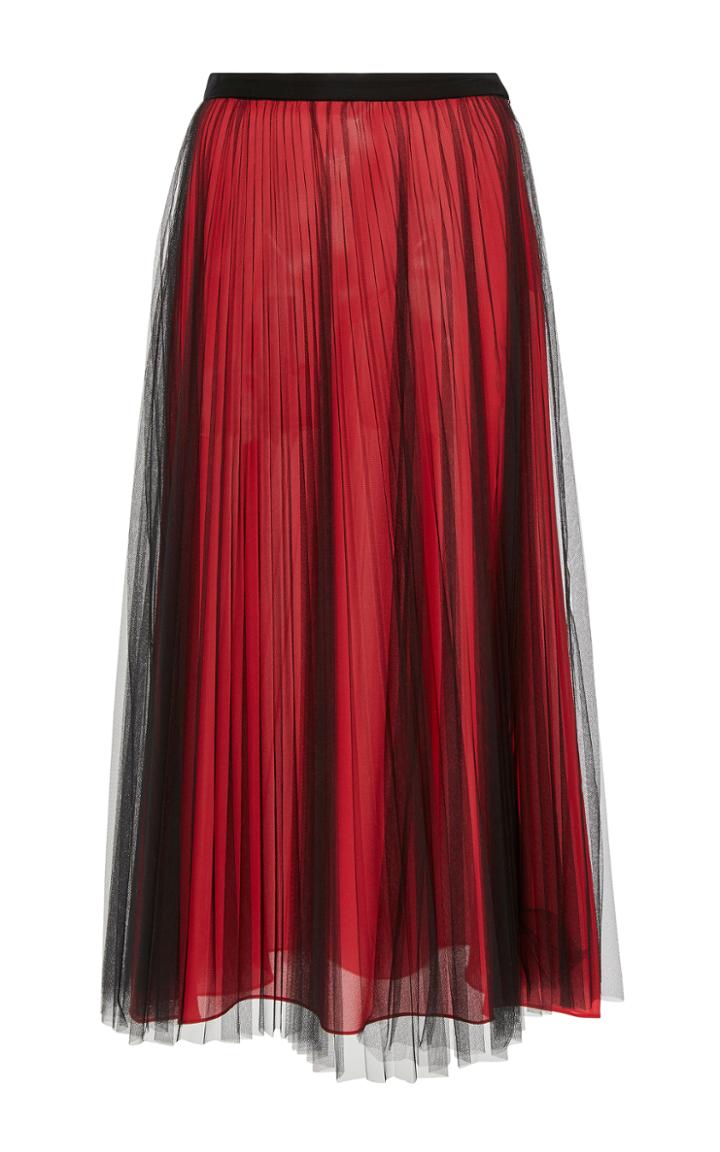 Versace Tulle Overlay A-line Skirt