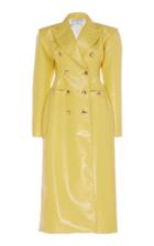 Rowen Rose Ecopelle Double-breasted Vinyl Coat