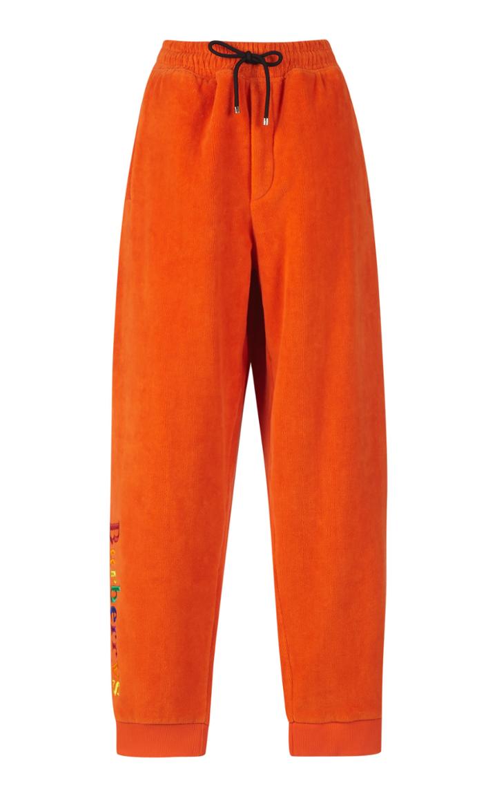 Burberry Orange Toweling Trousers