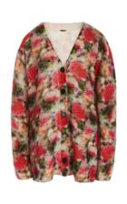 Adam Lippes Printed Oversized Cashmere-silk Blend Cardigan