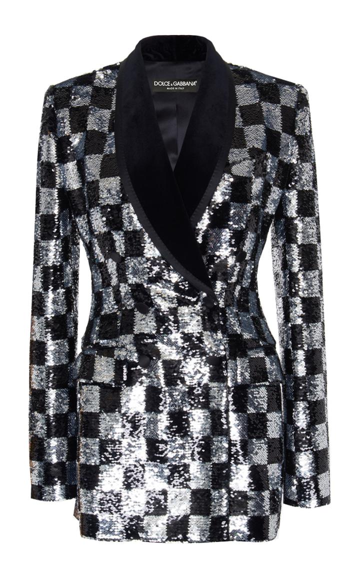Dolce & Gabbana Sequined Double-breasted Blazer