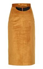 Moda Operandi Lado Bokuchava Button-detailed Cutout Cotton Pencil Skirt Size: M