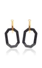 Oscar De La Renta Gold-tone And Onyx Earrings