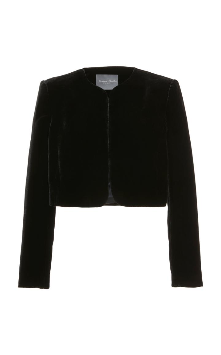 Monique Lhuillier Velvet Cropped Jacket