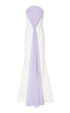 Christian Siriano Strapless Gown With Chiffon Drape