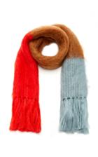 Burberry Coloblocked Fringed Mohair-silk Scarf