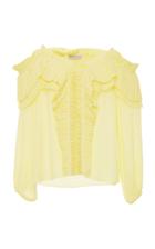 Emilio Pucci Cold Shoulder Ruffle Top