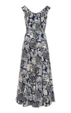 Christian Siriano Floral Print A-line Dress