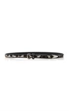 Philosophy Di Lorenzo Serafini Skinny Pony Hair Leopard-print Leather Belt