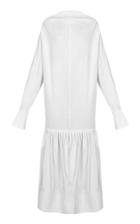 George Keburia Draped High Collar Dress