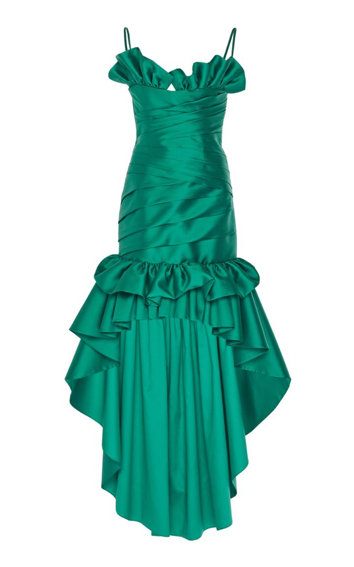 Moda Operandi Sandra Mansour Coquille Sifflantes Mikado Ruffled High-low Dress Size: