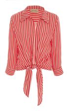 Adriana Degreas Knot Front Poplin Top