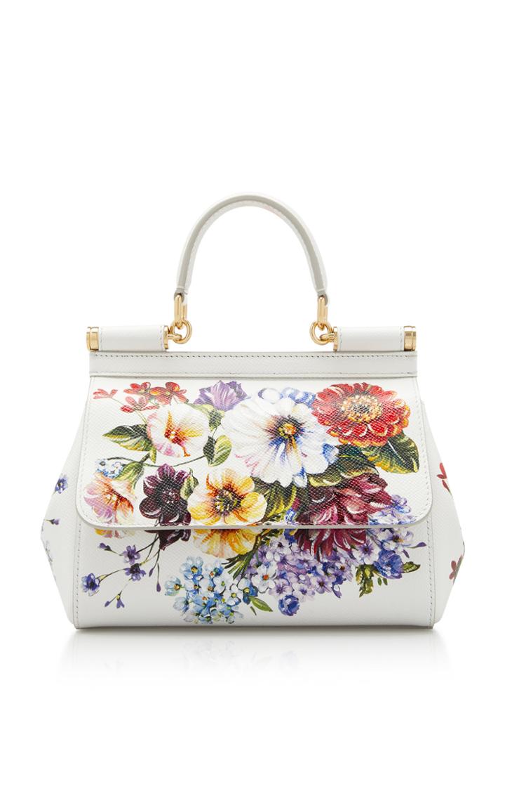 Dolce & Gabbana Dauphine Sicily Hand-painted Leather Bag