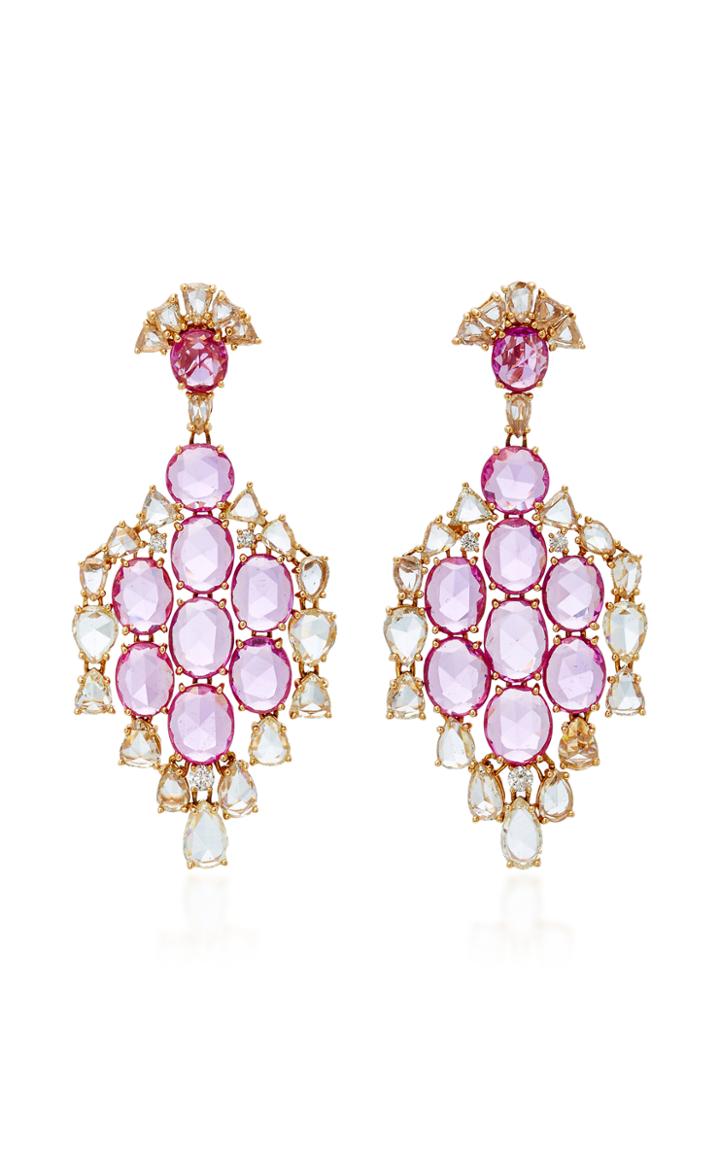 Sutra Pink Sapphire Drop Earrings