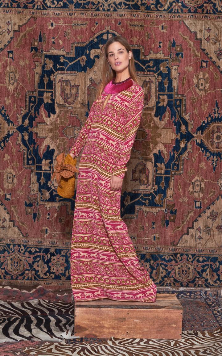 Johanna Ortiz Bohemian Rhapsody Silk Printed Maxi Dress