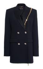 Versace Draped Chain Crepe Blazer