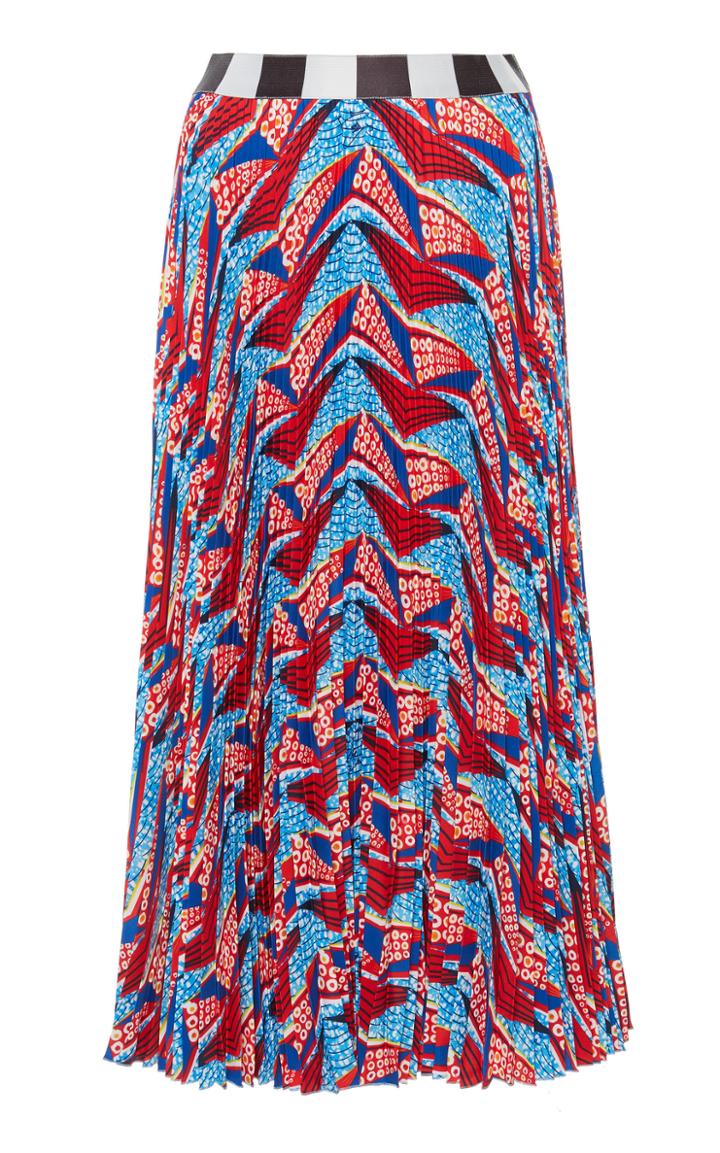 Stella Jean Plisse Printed Skirt