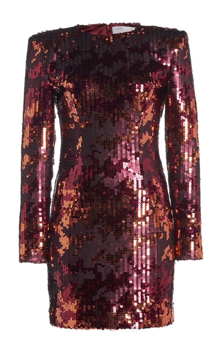 Moda Operandi Ralph & Russo Sequined Tulle Mini Dress