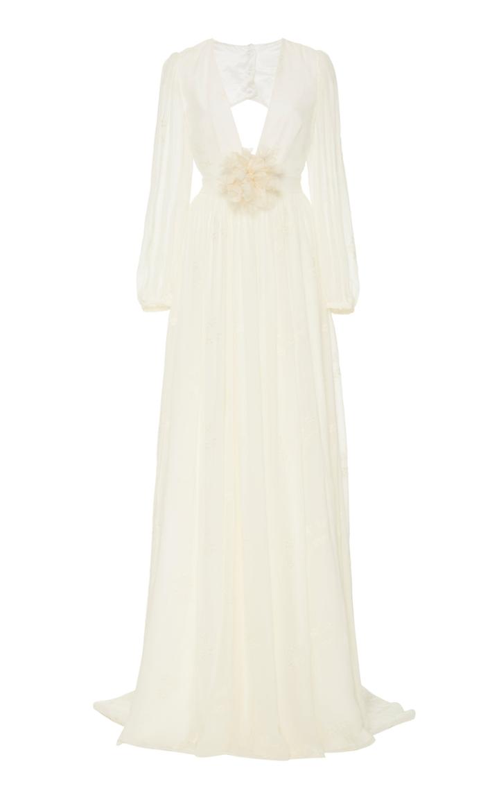 Moda Operandi Markarian Botticelli Embroidered Chiffon Gown Size: 0