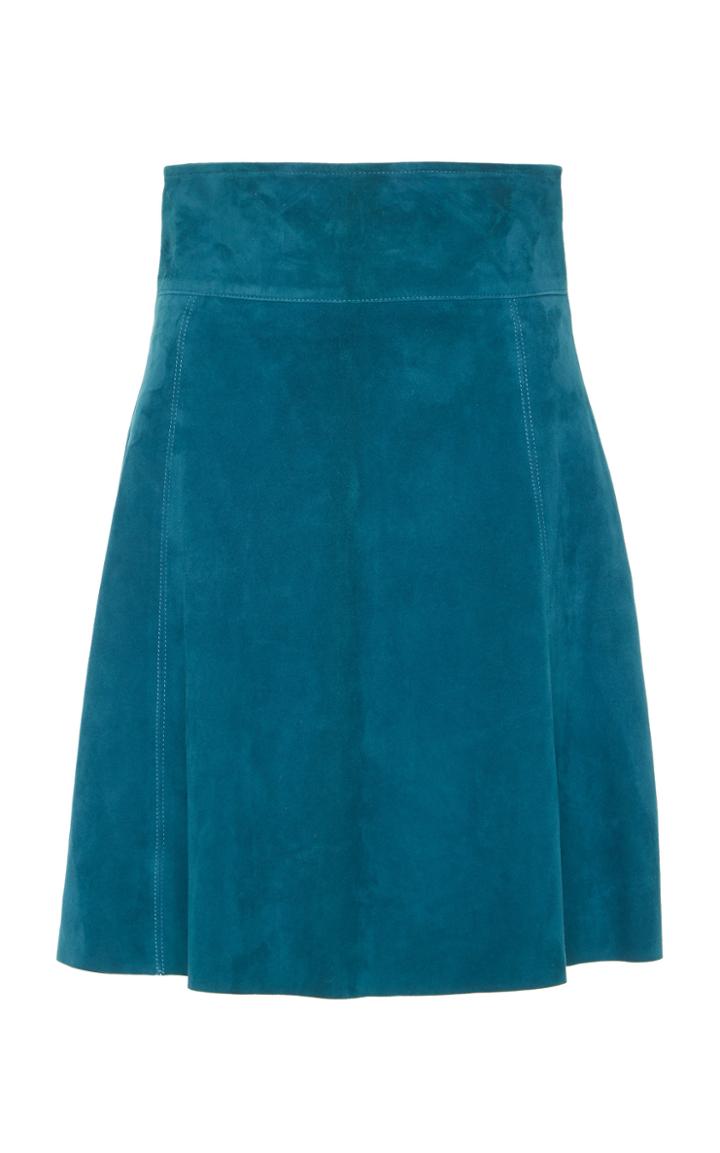 Luisa Beccaria Suede Mini Skirt