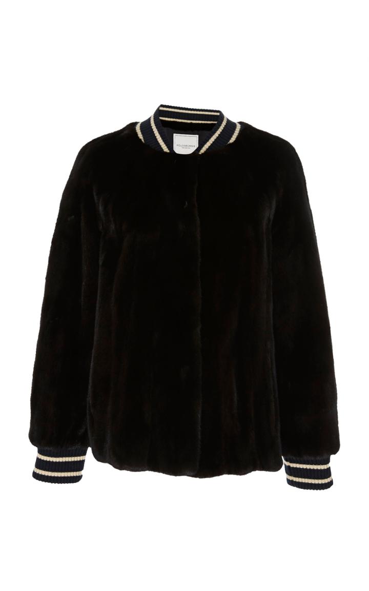 Pologeorgis Boyfriend Mink Bomber Jacket