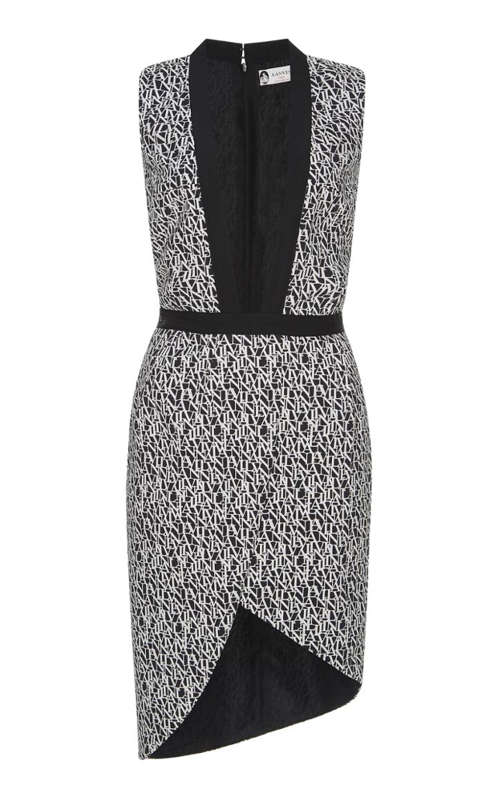 Lanvin Deep V Neckline Asymmetrical Dress
