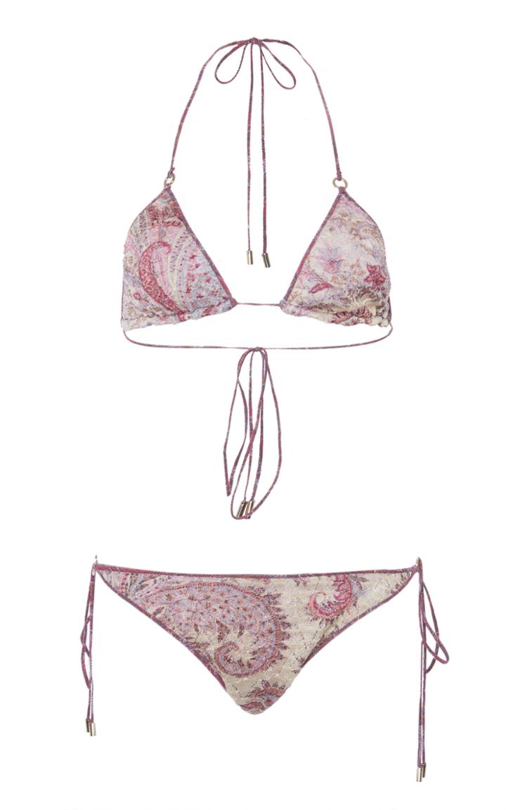 Moda Operandi Etro Paisley Triangle Bikini Set