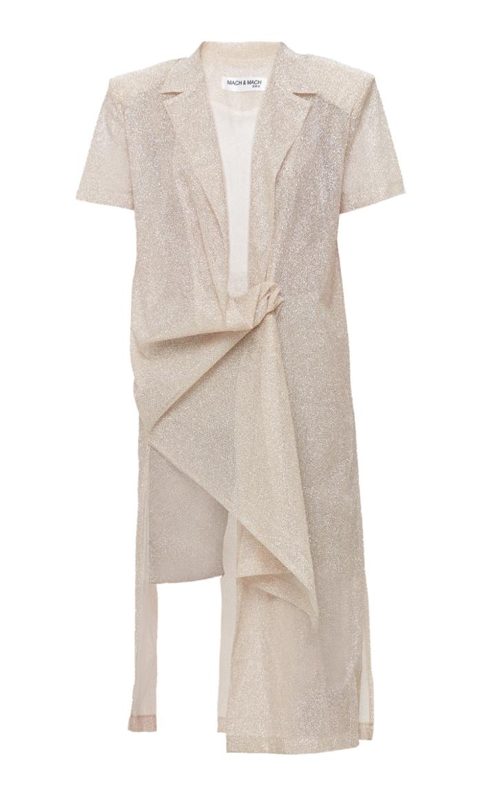 Mach & Mach Beige Sparkling Shirt Dress