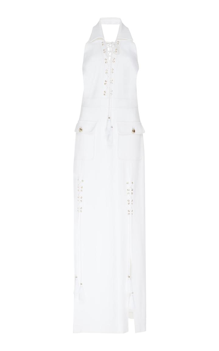 Elie Saab Collared Maxi Dress