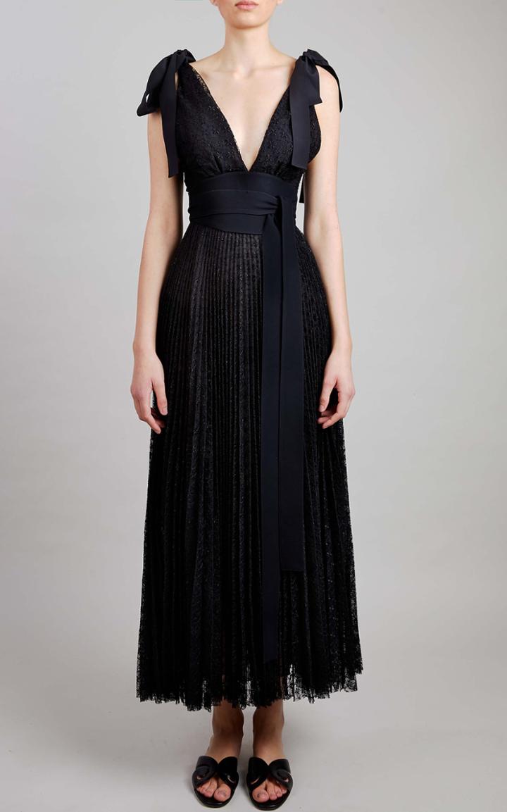 Moda Operandi Elie Saab Monogram Lace Midi Dress