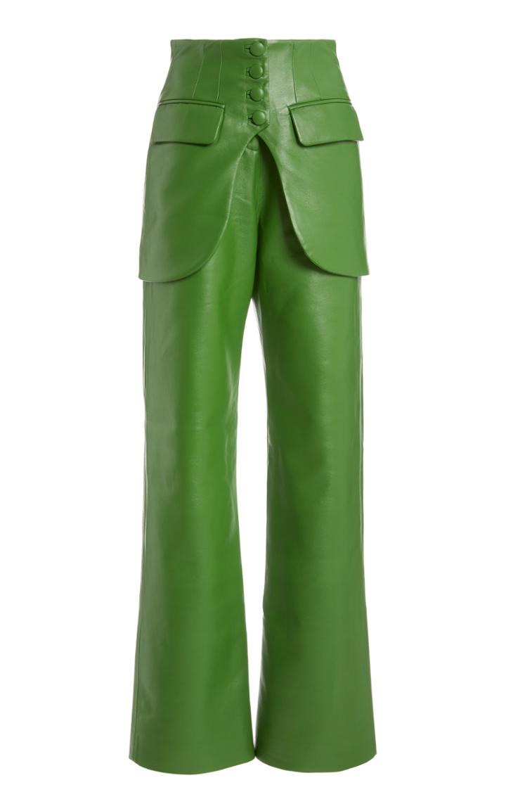 Moda Operandi Matriel Skirt-detailed Faux Leather Wide-leg Pants