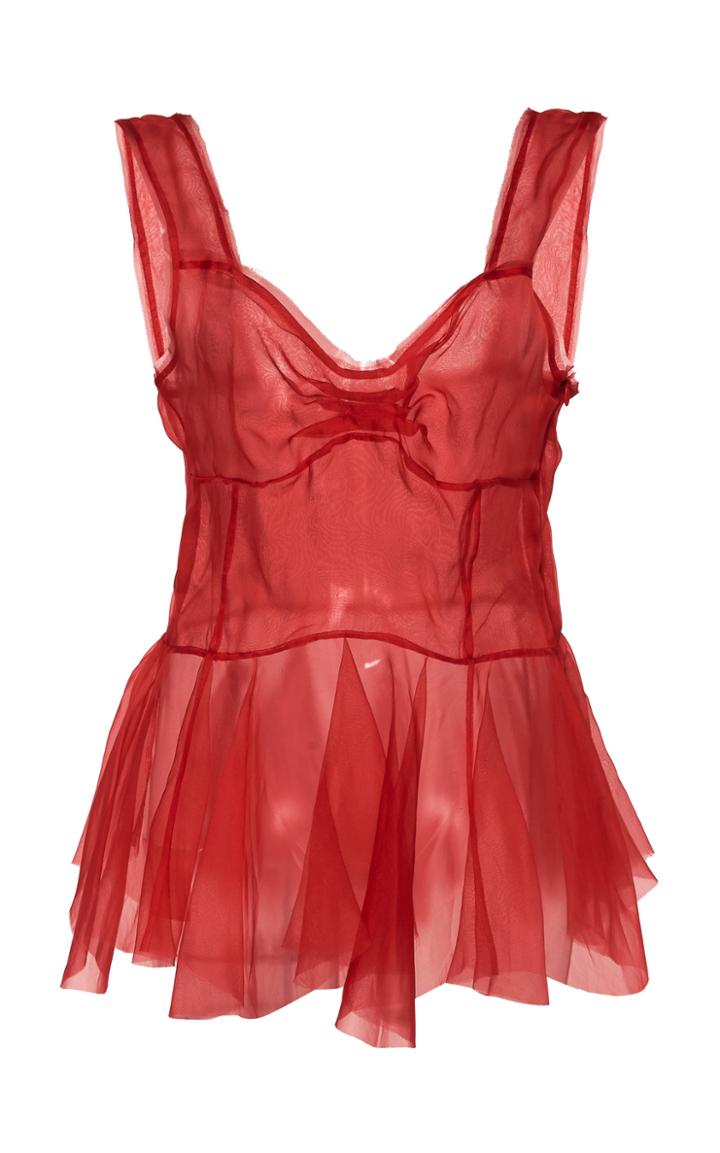 Nevenka The Dancers Peplum Silk-organza Blouse
