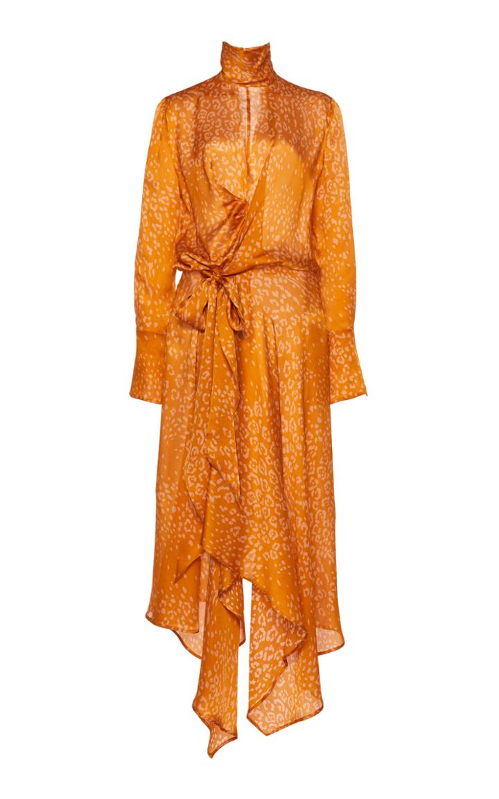 Petar Petrov Abia Knotted Printed Silk Dress