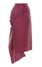 Arias Satin Knot Midi Skirt
