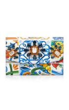 Dolce & Gabbana Crystal-embellished Printed Leather Wallet Bag