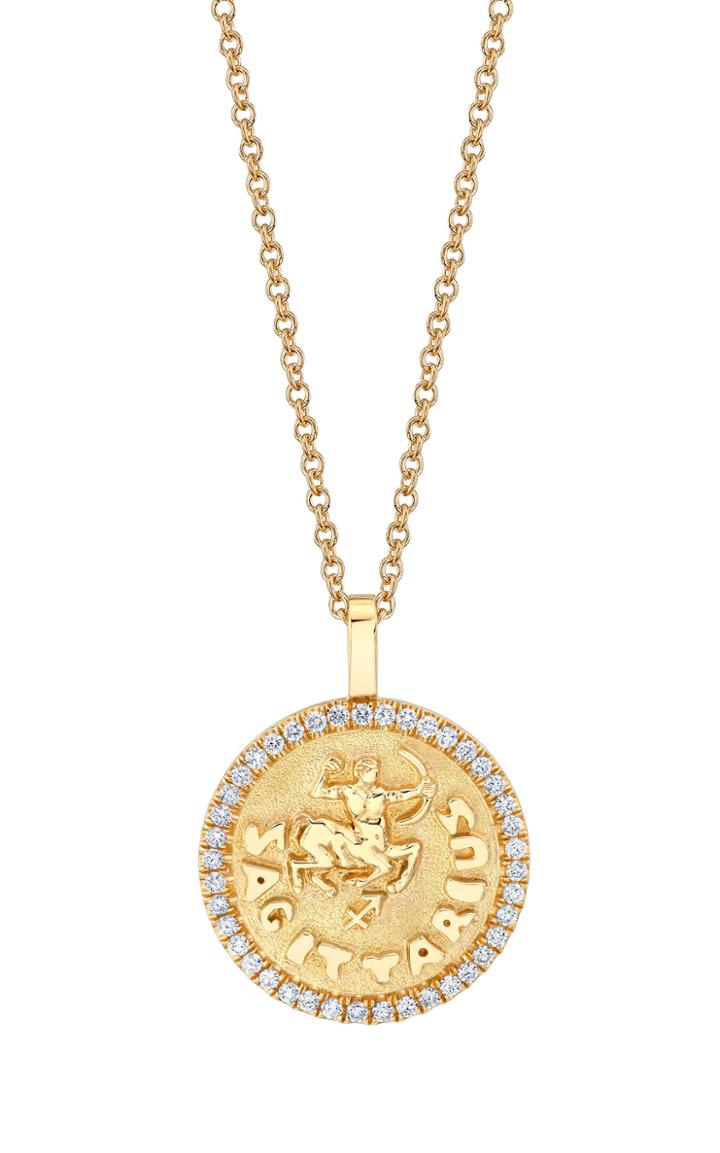 Moda Operandi Anita Ko 18k Gold Sagittarius Zodiac Necklace Size: Rose Gold