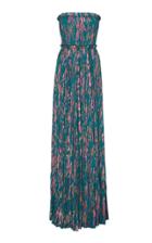 J. Mendel Pleated Silk-lurex Gown