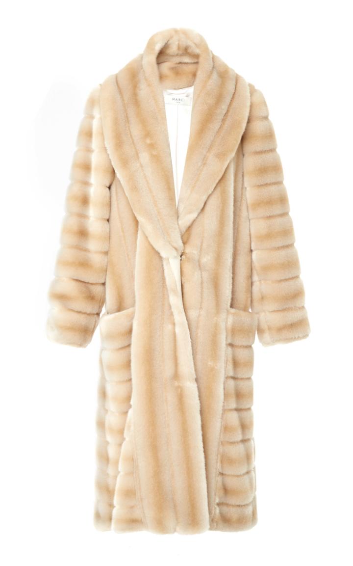 Marei 1998 Echinacea Faux Fur Coat