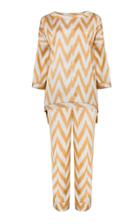 Izba Rouge Chevron Silk Pullover Lounge Set