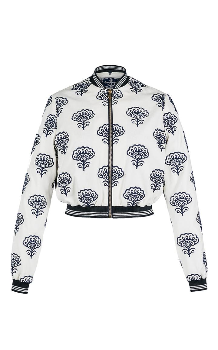 Lena Hoschek Mate Cropped Bomber Jacket
