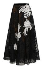 Marchesa Point D'espirit Tulle And Corded Lace Midi Dress