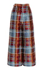 Stella Jean Plaid High Waisted Cropped Pants