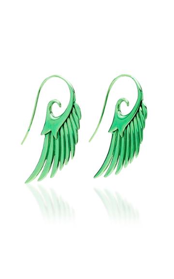 Noor Fares Green Wing Earrings