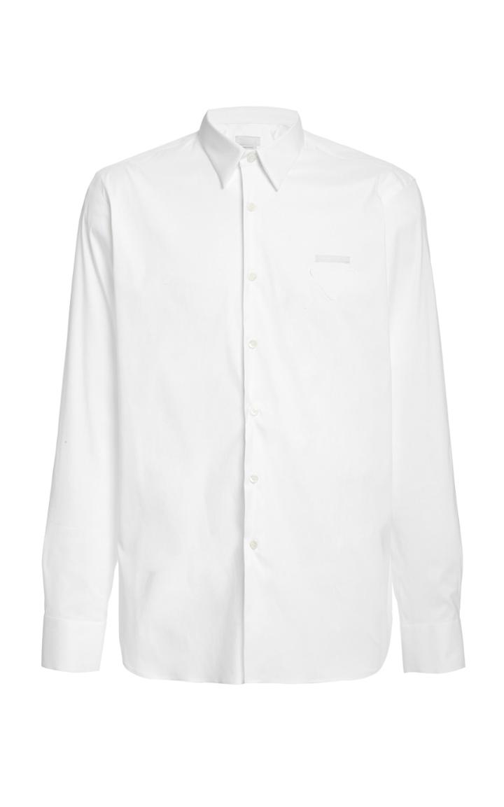 Prada Logo Stretch-cotton Shirt