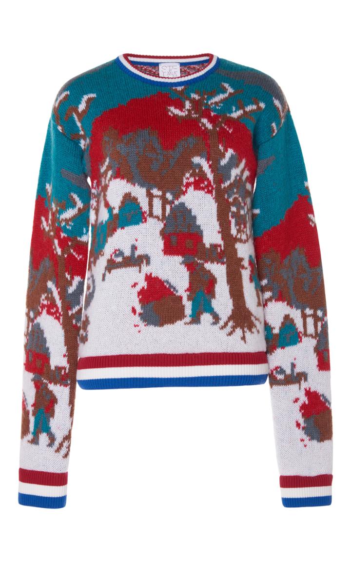 Stella Jean Winter Village Sweater