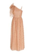 Moda Operandi Red Valentino Ruffle-detailed Floral-embroidered Organza Dress Size: 3